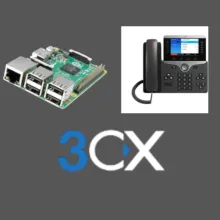 3CX logo, Raspberry PI, IP phone